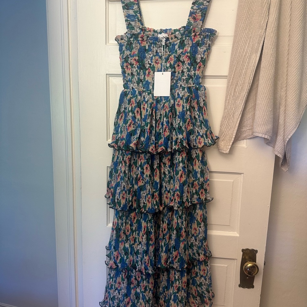 GANNI ruffle dress